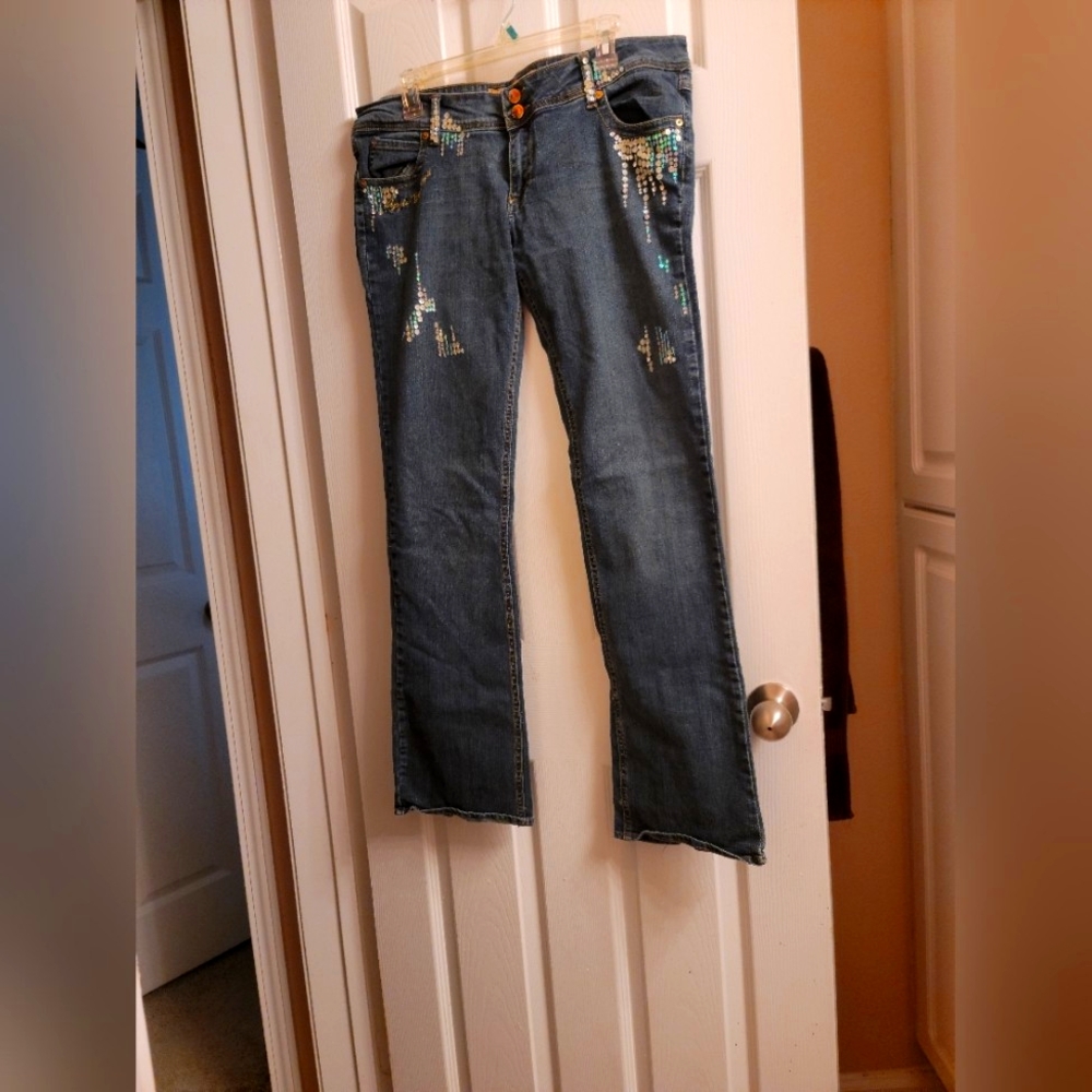 Apple Bottom Women's Jeans Color Blue Size 12 NWOT